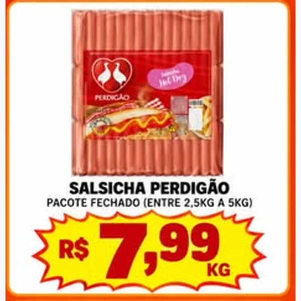Recorte do encarte de Salsicha Hot Dog Perdigão