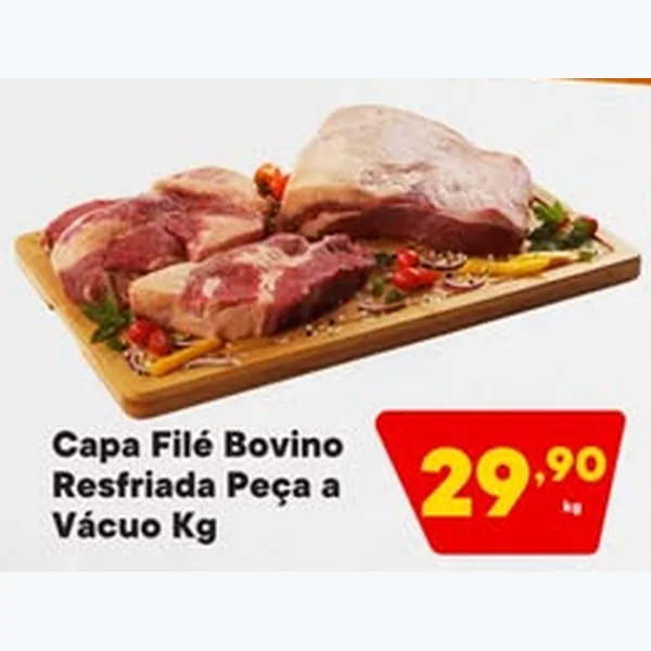 Recorte do encarte de Capa Filé Bovino Resfriada Peça a Vácuo