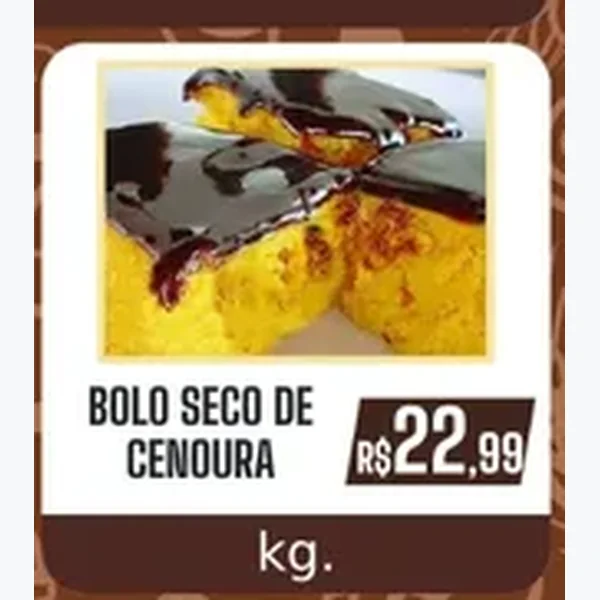 Recorte do encarte de Bolo Seco de Cenoura