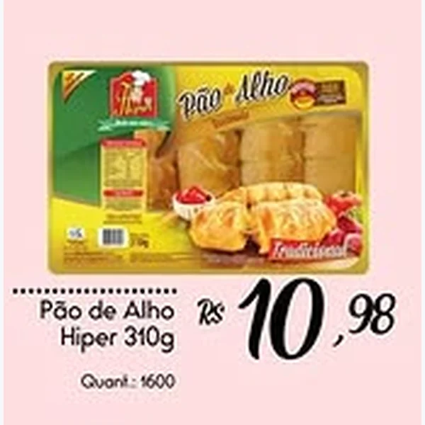 Recorte do encarte de Pão de Alho 310 g