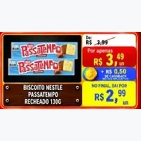 Biscoito Recheado Nestle Passatempo