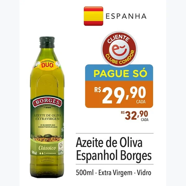 Azeite de Oliva Extra Virgem Borges 500 ml