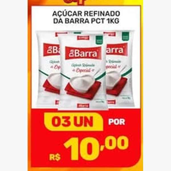 Recorte do encarte de Açúcar Refinado Da Barra
