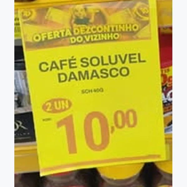 Recorte do encarte de Café Solúvel Damasco 40 g