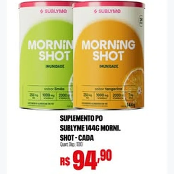 Suplemento em Pó Morning Shot Sublyme 144 g