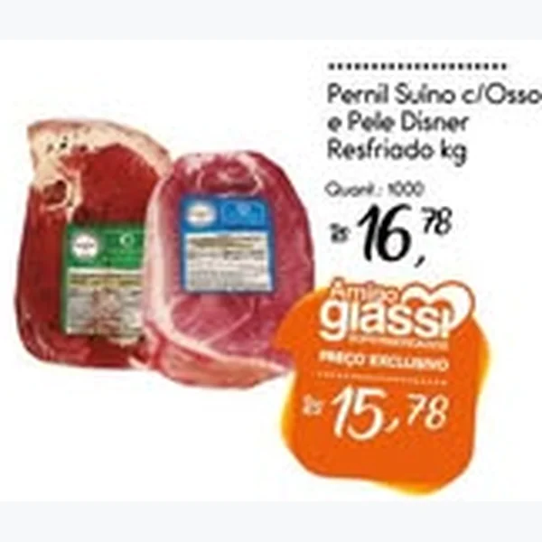Pernil Suíno C/osso e Pele Disner