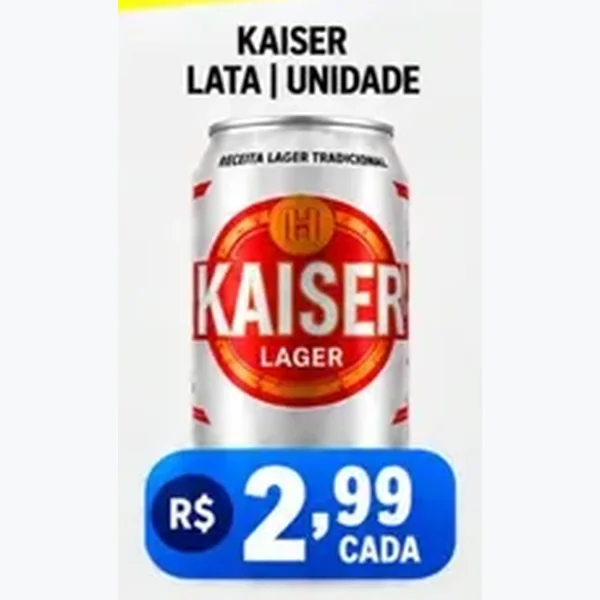 Recorte do encarte de Cerveja Lager Kaiser