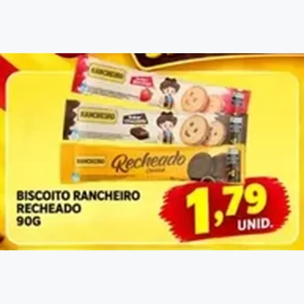 Biscoito Recheado Rancheiro 90 g