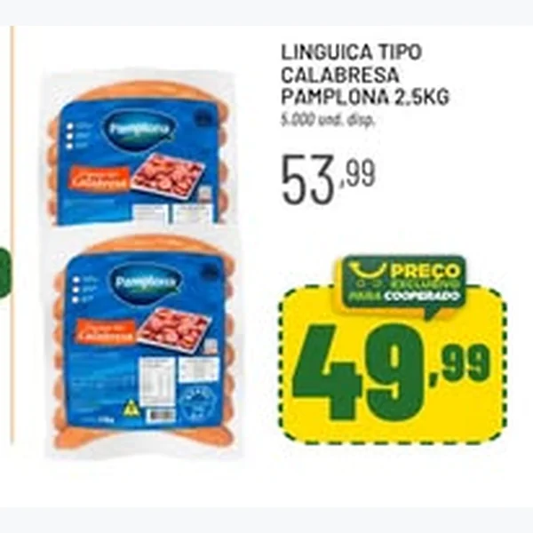 Linguiça Tipo Calabresa Pamplona 2,5 kg