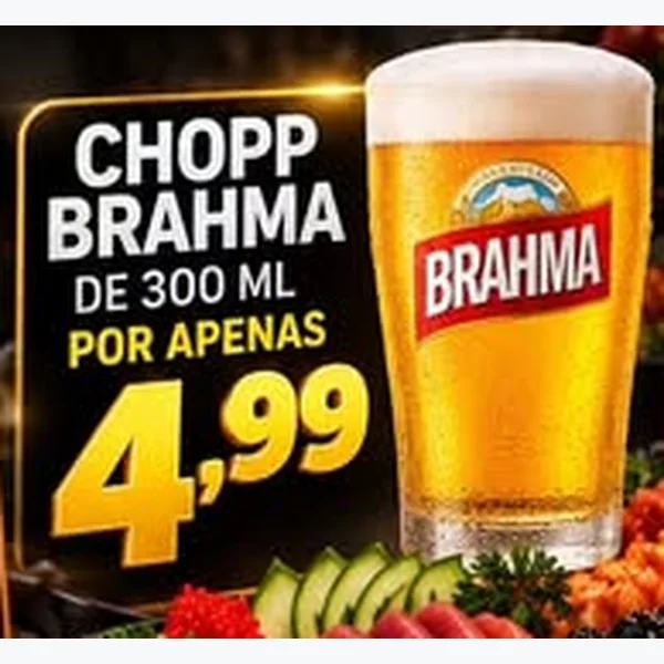 Recorte do encarte de Chopp Brahma 300 ml