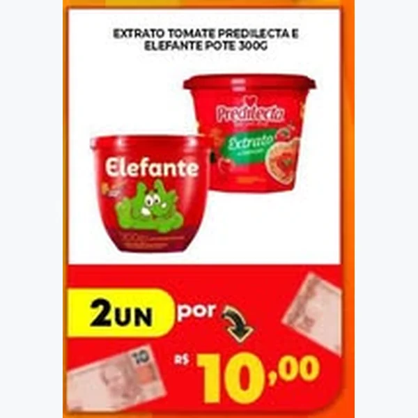 Recorte do encarte de Extrato de Tomate Predilecta 300 g