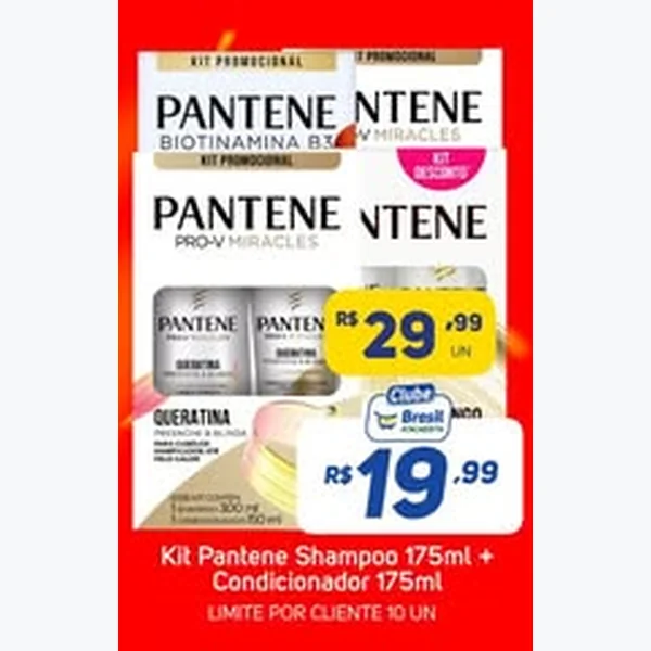 Recorte do encarte de Shampoo e Condicionador Pantene 350 ml
