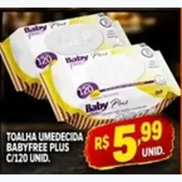 Toalha Umedecida Baby Free Plus 120 un
