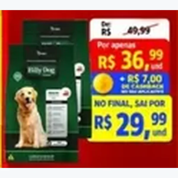 Recorte do encarte de Ração Billy Dog