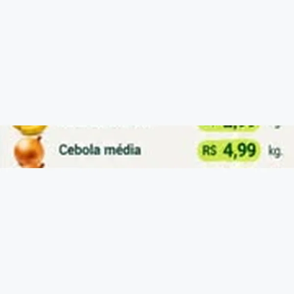 Recorte do encarte de Cebola Média