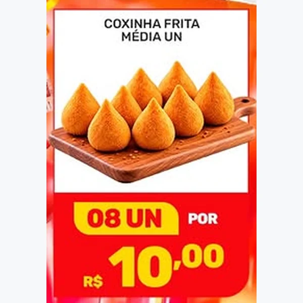 Recorte do encarte de Coxinha Frita Média