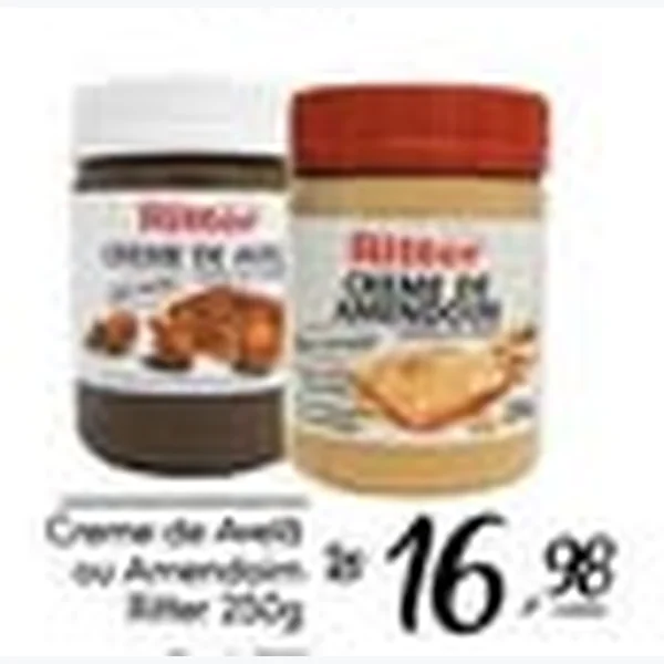 Recorte do encarte de Creme de Avelã Ou Amendoim Ritter 250 g