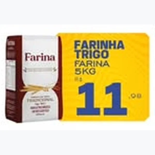 Recorte do encarte de Farinha de Trigo Farina 5 kg