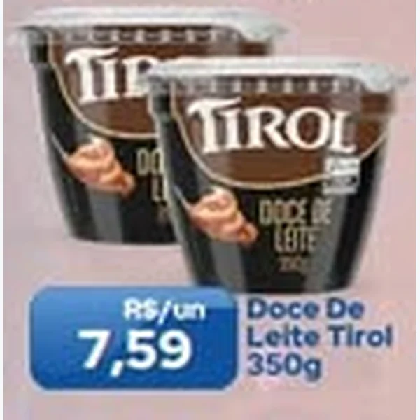 Recorte do encarte de Doce de Leite Tirol 350 g