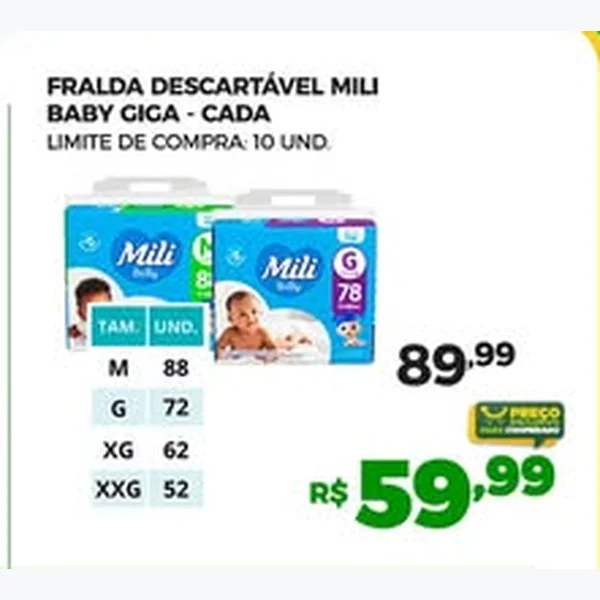 Fralda Descartável Baby Giga Mili