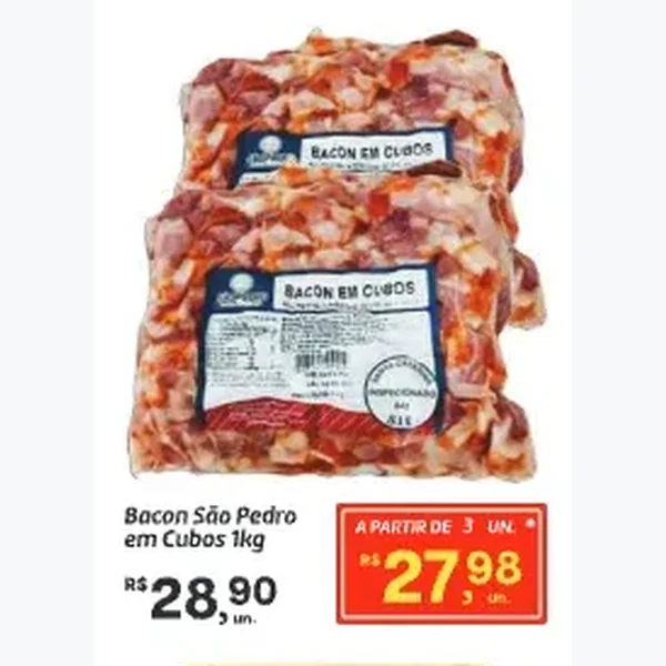 Recorte do encarte de Bacon em Cubos São Pedro