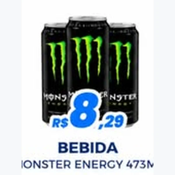 Recorte do encarte de Bebida Energética Monster Energy 473 ml
