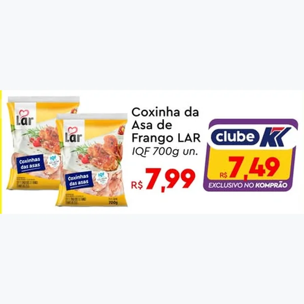 Coxinha da Asa de Frango Iqf LAR 700 g