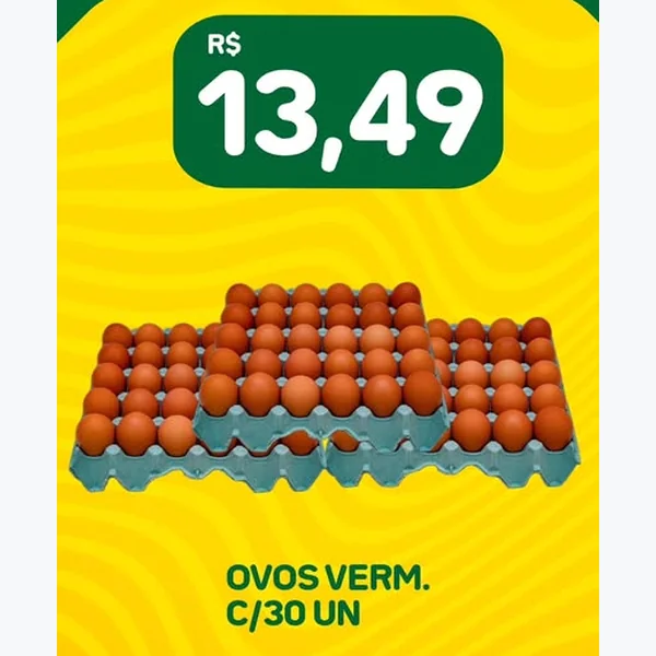 Ovos Vermelhos 30 un