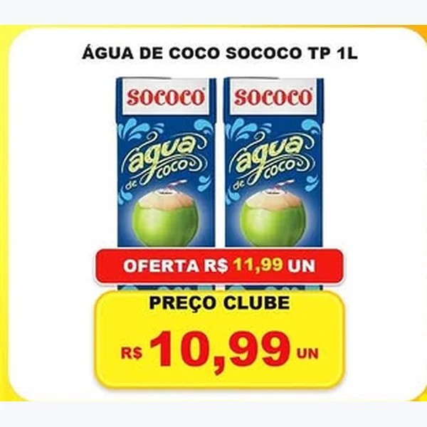 Água de Coco Sococo 1 L