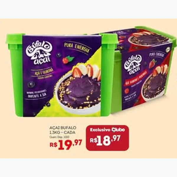 Recorte do encarte de Açaí Búfalo 1,3 kg