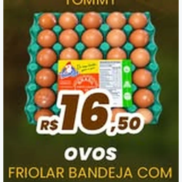 Recorte do encarte de Ovos de galinha Friolar 30 un