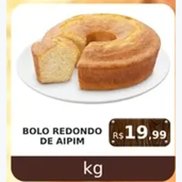 Recorte do encarte de Bolo Redondo de Aipim