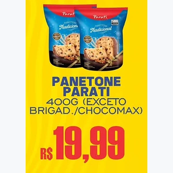 Recorte do encarte de Panetone Tradicional Parati 400 g