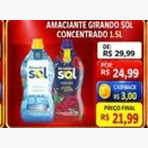 Amaciante Concentrado Girando Sol 1,5 L