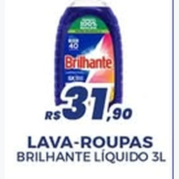 Lava-roupas Líquido Brilhante 3 L