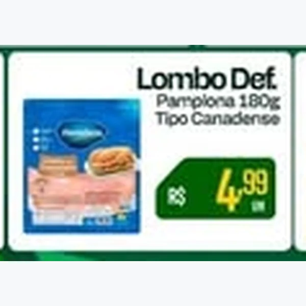 Recorte do encarte de Lombo Defumado Pamplona 180 g