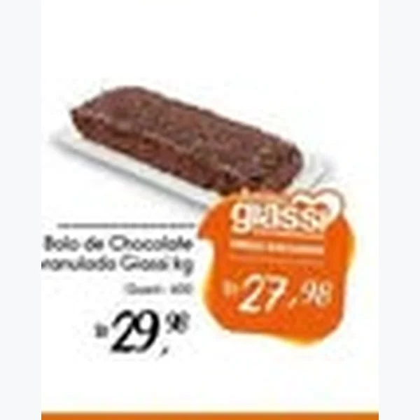 Recorte do encarte de Bolo de Chocolate C/ Granulado Giassi