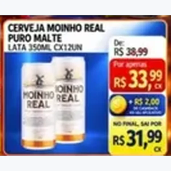 Cerveja Puro Malte Moinho Real 12 un × 350 ml