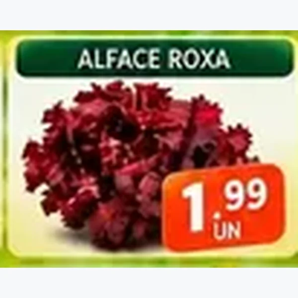 Recorte do encarte de Alface Roxa