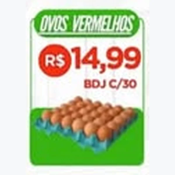 Recorte do encarte de Ovos Vermelhos 30 un