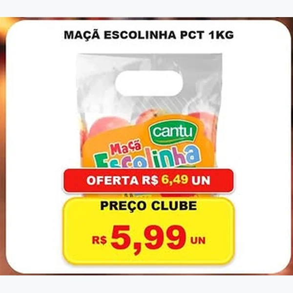 Recorte do encarte de Maçã Cantu 1 kg