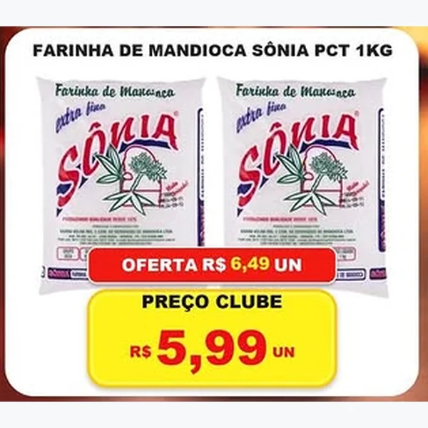 Farinha de Mandioca Sônia 1 kg
