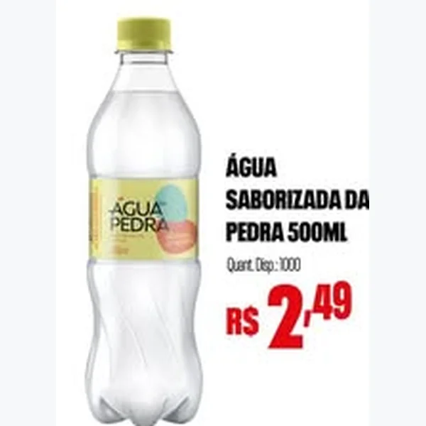 Recorte do encarte de Água Saborizada Da Pedra 500 ml