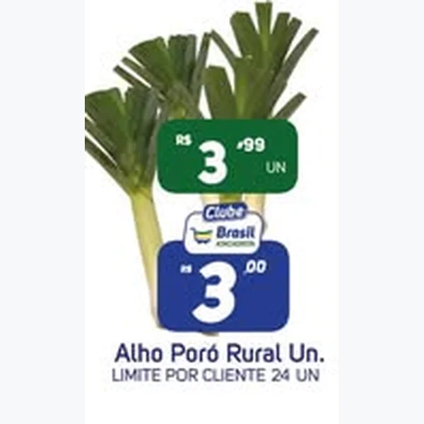 Recorte do encarte de Alho Poró Rural