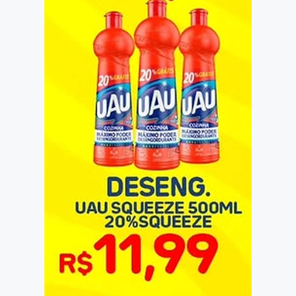 Recorte do encarte de Desengordurante Squeeze Uau 500 ml
