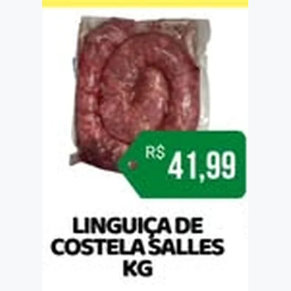 Recorte do encarte de Linguiça de Costela Salles