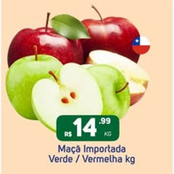 Recorte do encarte de Maçã Importada Verde