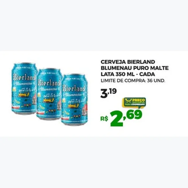 Cerveja Puro Malte Bierland Blumenau 350 ml