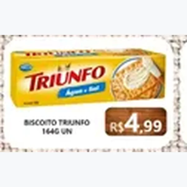 Recorte do encarte de Biscoito Triunfo 144 g