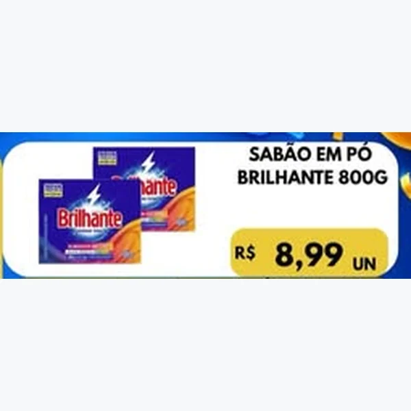 Recorte do encarte de Sabão em Pó Brilhante 800 g